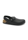 1 - BIRKENSTOCK TOKIO PROF 61196 black nero ciabatta zoccolo donna fibbia