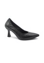 1 - MELLUSO E5130W nero scarpe donna decolletè pelle punta tacco