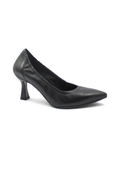 1 - MELLUSO E5130W nero scarpe donna decolletè pelle punta tacco