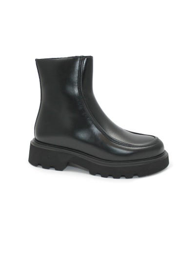 1 - FRAU 85N6 nero donna scarpe stivaletti pelle zip ingegnere