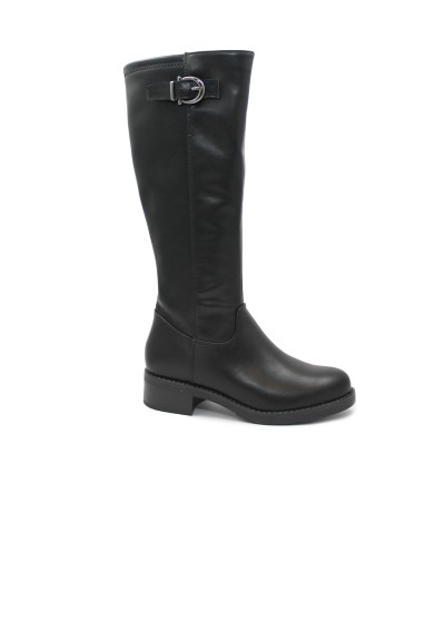 1 - KEYS 10151 black nero stivali donna  zip morbido