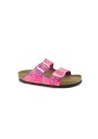 1 - BIRKENSTOCK ARIZONA KIDS 1022191 flashy hologram pink rosa ciabatte bambina fibbie vegan