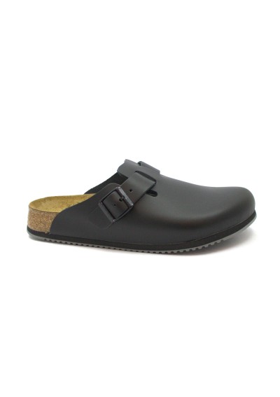 1 - BIRKENSTOCK BOSTON BS 060194 black nero ciabatta zoccolo uomo fibbie