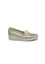 1 - VALLEVERDE 11052 bronzo scarpe donna mocassino slip on forata elastico zeppetta