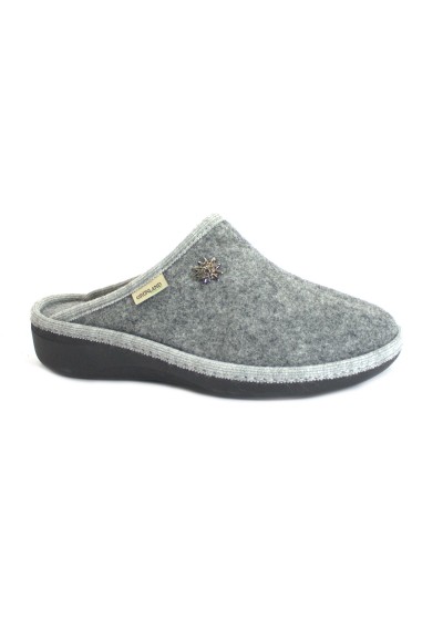 1 - GRUNLAND ALDE CI0938 grigio ciabatte pantofole donna panno