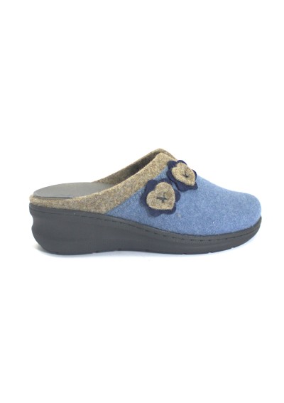 1 - MELLUSO PD902D bluette pantofole donna tessuto memory foam
