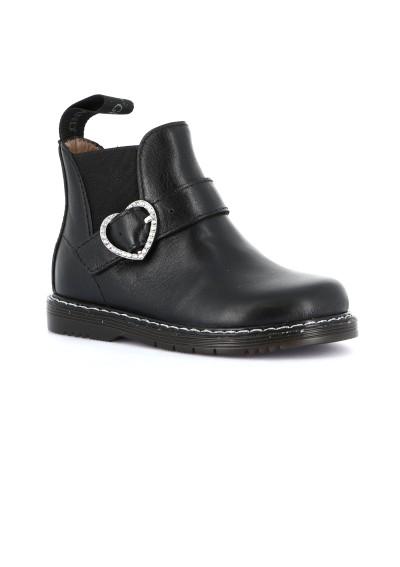 1 - GRUNLAND NILL PP0095 nero bambina stivaletto beatles elastico zip