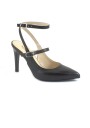 1 - NERO GIARDINI E307030DE nero scarpe donna cerimonia decolletè tacco punta cinturino