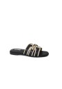 1 - FERRE F255 black nero beige scarpe ciabatte donna morsetto