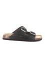 1 - GRUNLAND BOBO CB1631 antracite  grigio ciabatte uomo fasce pelle birk