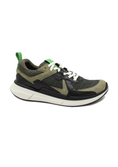 1 - ECCO 830774 BIOM 2.2 M sage black verde nero marrone scarpe uomo sneakers lacci