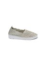 1 - GRUNLAND SAVI SC4382 grigio metal scarpe donna flessibile slip on forata