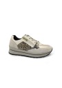 1 - IGI&CO 6673866 viso beige scarpe donna sneakers  lacci pelle camoscio maculato