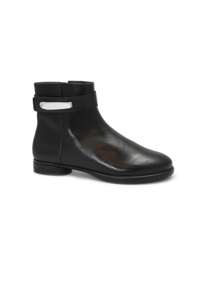 1 - ECCO 222353 SCULPTED black nero scarpe donna stivaletto zip pelle