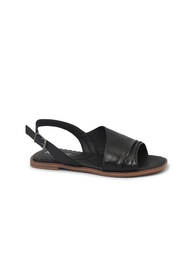 1 - KEYS 11060 donna sandalo nero cinturino pelle