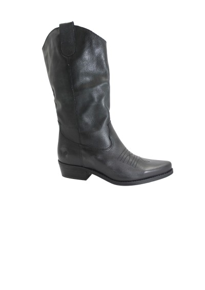 1 - FELMINI 7962 black nero stivale donna punta pelle texano