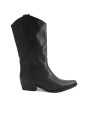 2 - FELMINI 7962 black nero stivale donna punta pelle texano