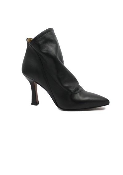 1 - ROMANO FUNNY NERO nero stivaletti donna nappa pelle tacco zip