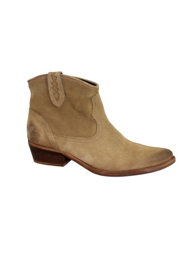 1 - FELMINI B504 marvin stone beige texano basso stivaletto donna punta camoscio