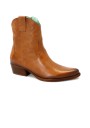 1 - FELMINI D862 cognac cuoio texano basso stivaletto donna punta pelle ricami