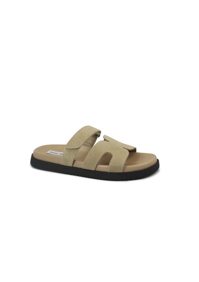 1 - STEVE MADDEN MISSILE MISS07S1 taupe beige suede ciabatte donna strappo fasce