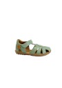 1 - NATURINO SEE 500724 sage verde scarpe sandalo bambino tallone punta chiusa pelle strappo
