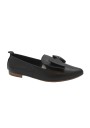 1 - BUENO SHOES WR3117 nero ballerine donna in pelle fiocco
