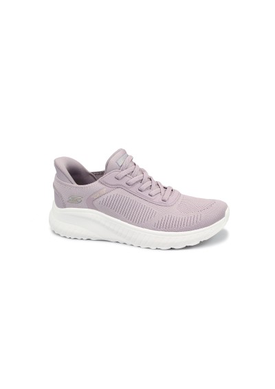 1 - SKECHERS 117497 BOBS SQUAD CHAOS lavanda scarpe donna sneakers memory foam slip-ins VEGAN