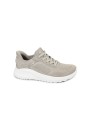 1 - SKECHERS 117497 CURRENT MUSE taupe beige scarpe donna sneakers memory foam slip-ins VEGAN