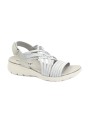 1 - CINZIA SOFT MCA1028 grigio scarpe donna sandali strappo tessuto zeppa