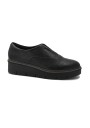 1 - CLARKS AIRABELL black nero scarpe donna Slip-On pelle zeppa