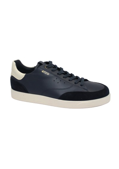 1 - ECCO 521394 STREET LITE night sky marine blu scarpe uomo sneakers lacci pelle