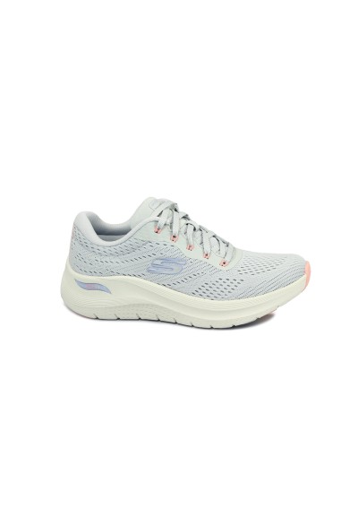 2 - SKECHERS 150051 ARCH FIT 2.0 light gray multi grigio scarpe sneakers donna lacci VEGAN