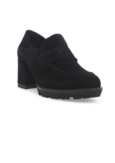 1 - MELLUSO L5251 sigaro marrone scarpe donna mocassino montante elastico tacco pelle