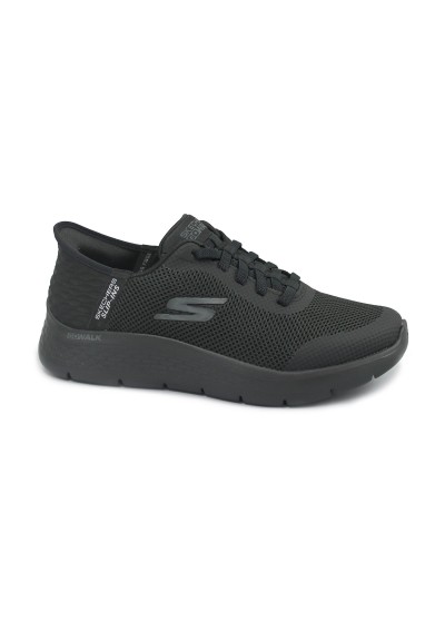 1 - SKECHERS 216324 GO WALK FLEX black nero scarpe uomo slip-ins laccio elastico air cooled memory foam