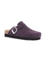 1 - GRUNLAND HOLA CB2241 melanzana viola ciabatte pantofole donna feltro fibbia re-soft