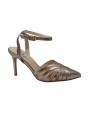 1 - KEYS 9311 bronzo scarpe donna decolletè tacco punta cinturino
