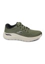 1 - SKECHERS 232700 ARCH FIT olive black verdi scarpe uomo sneakers lacci tessuto