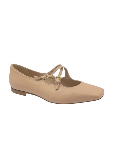 1 - DIVINE FOLLIE ELENA3 phard nude scarpa donna ballerina pelle cinturini