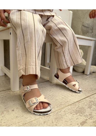 2 - GRUNLAND ARIA SB0027 pesca rosa sandalo bambina fibbie