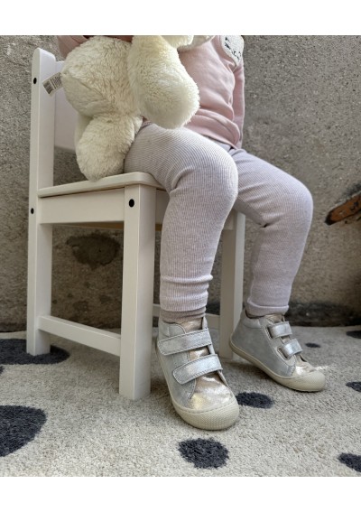 2 - NATURINO COCOON VL 12904 platinum silver scarpe bambina primi passi strappi pelle