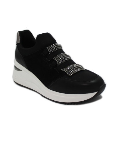 1 - CAFè NOIR DN1006 scarpe donna sneakers elastici zeppa strass