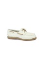 1 - TIMBERLAND A2Q9X classic boat natural full grain bianco scarpe donna mocassini lacci