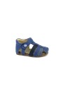 1 - FALCOTTO ALBY 0736 azure navy celeste blu scarpe sandalo bambino tallone punta chiusa pelle strappo