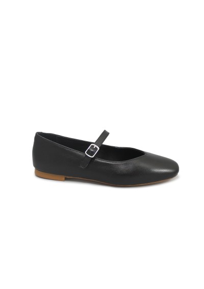 1 - CRISTIN FULVIA2 nero scarpa donna ballerina punta cinturino