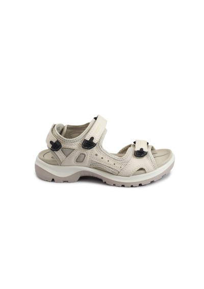 1 - ECCO 69563 OFFROAD limestone beige donna sandalo sportivo strappi pelle