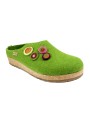 1 - HAFLINGER GRIZZLY KANON 73102336 verede ciabatte pantofole donna plantare feltro lana