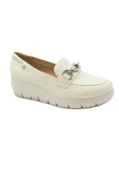 1 - STONEFLY 220757 steam gray bianco scarpe donna mocassini catena