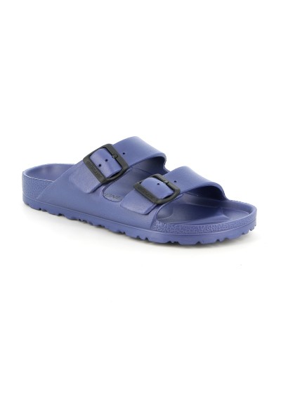 1 - GRUNLAND DATO CI2612 blu donna ciabatte anatomiche fasce birk gomma