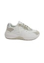 1 - MUNICH 8097010 NEXA WMN bianco beige scarpe donna sneakers lacci pelle